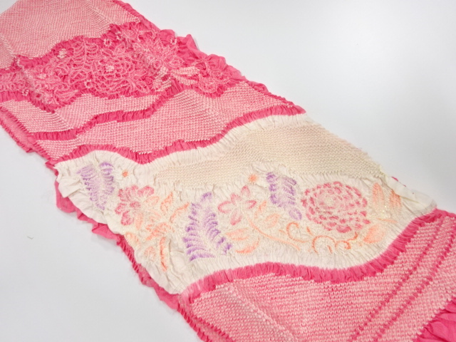 SILK Tie-dye obiage for furisode